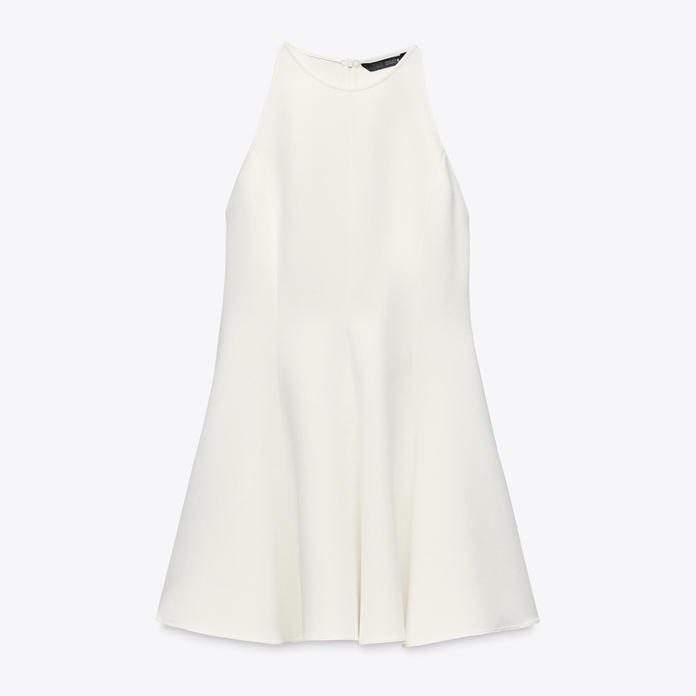 NWT Zara Elegant White Sleeveless Dress